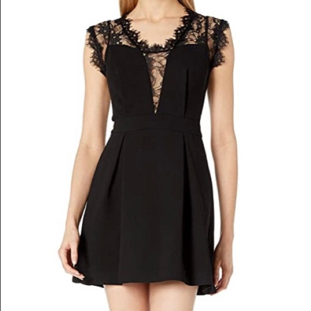 BCBG Black dress with lace detail